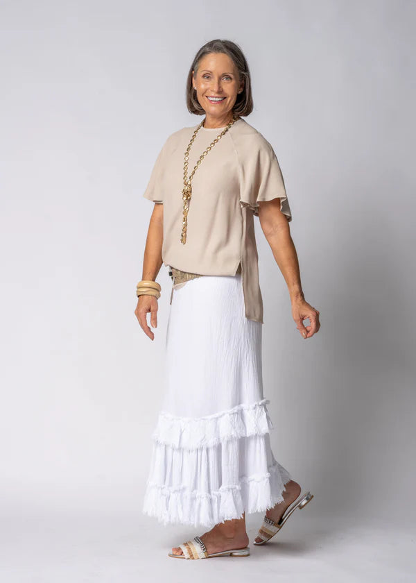 BRONTIA TOP IN LATTE