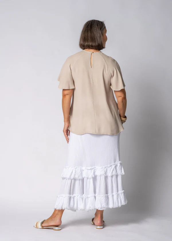 BRONTIA TOP IN LATTE