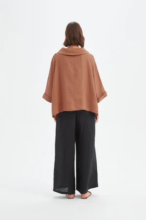 FUNNEL NECK BOXY TOP
