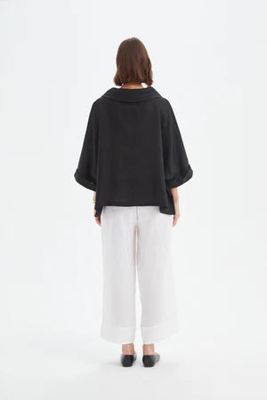 FUNNEL NECK BOXY TOP