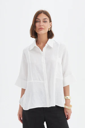 SEAM DETAIL BOXY SHIRT