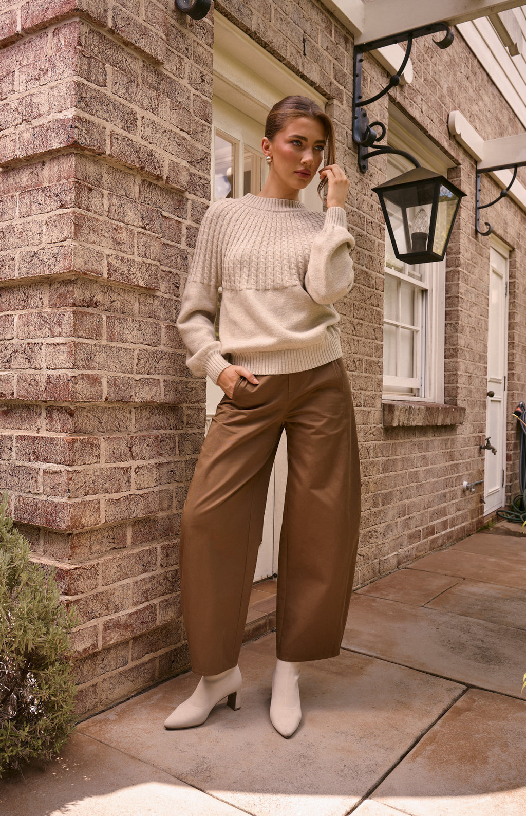 GRADIENT CABLE TEXTURE KNIT