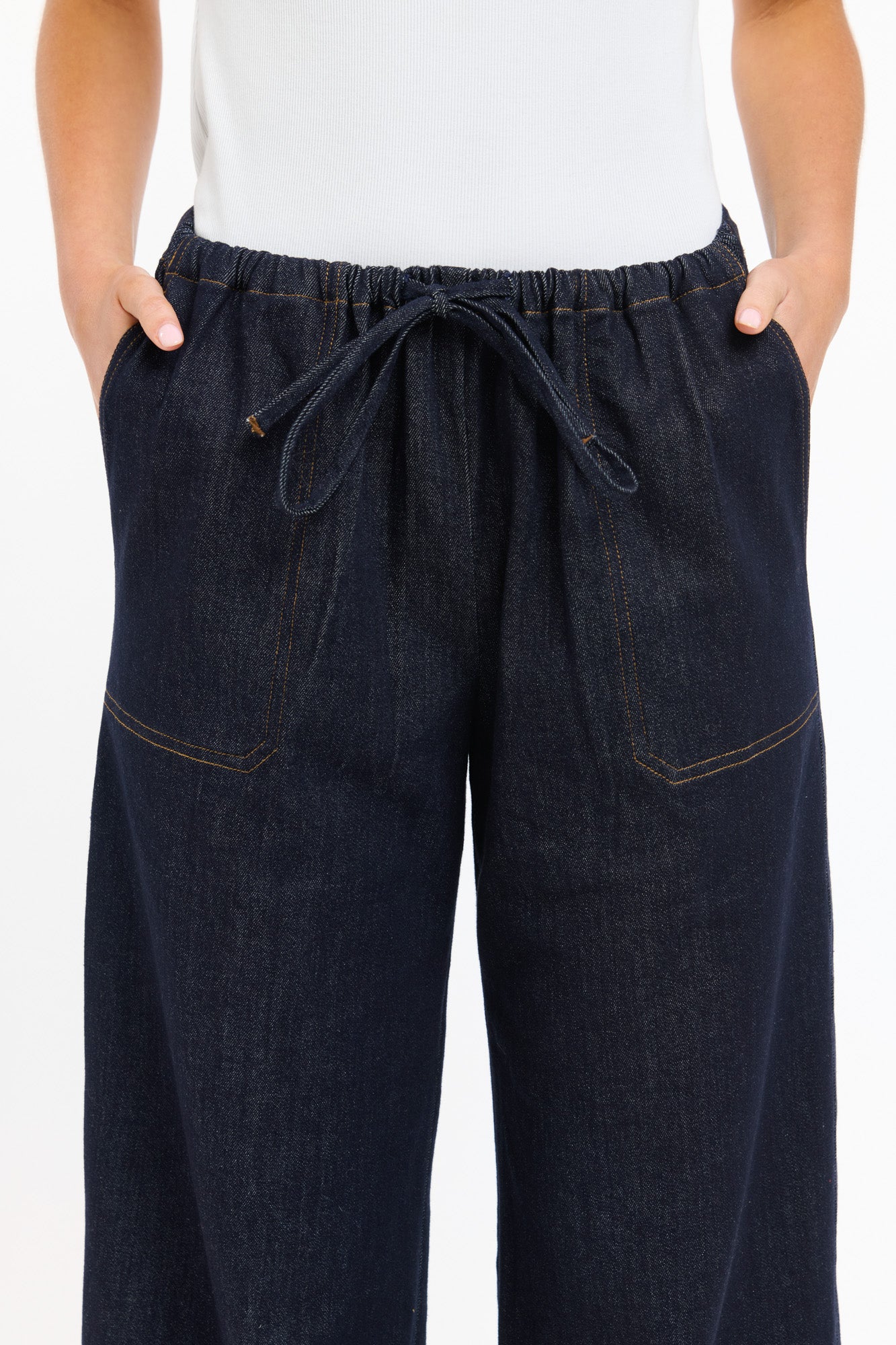 MISHA DRAWCORD DENIM PANT