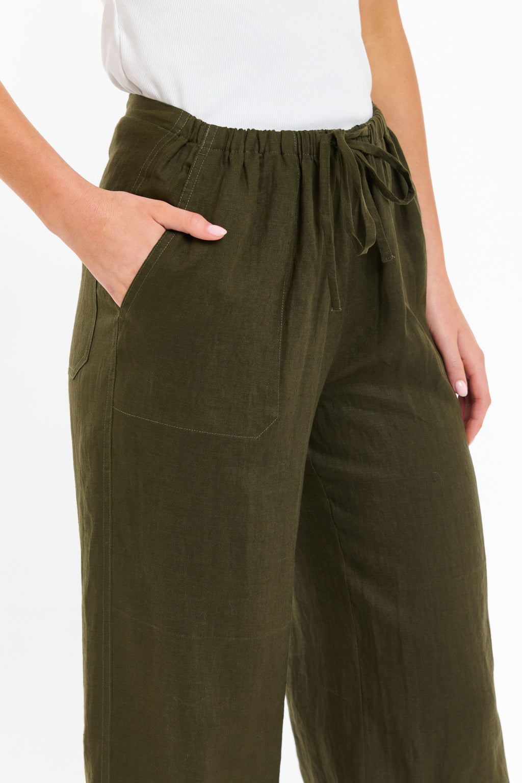 PERRY LINEN DRAWCORD PANT