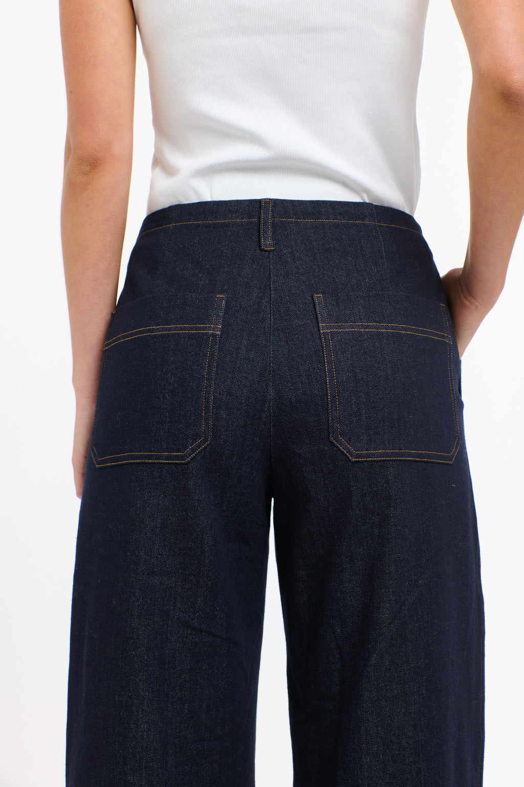 MISHA DRAWCORD DENIM PANT