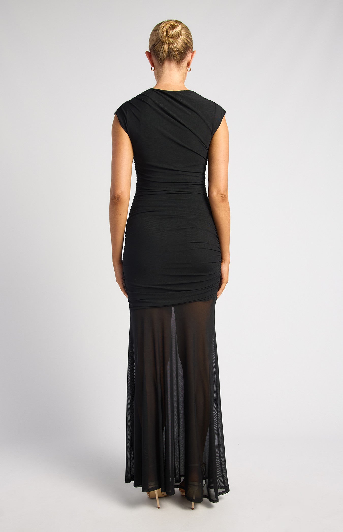 SHEER DRAPE PANEL DRESS