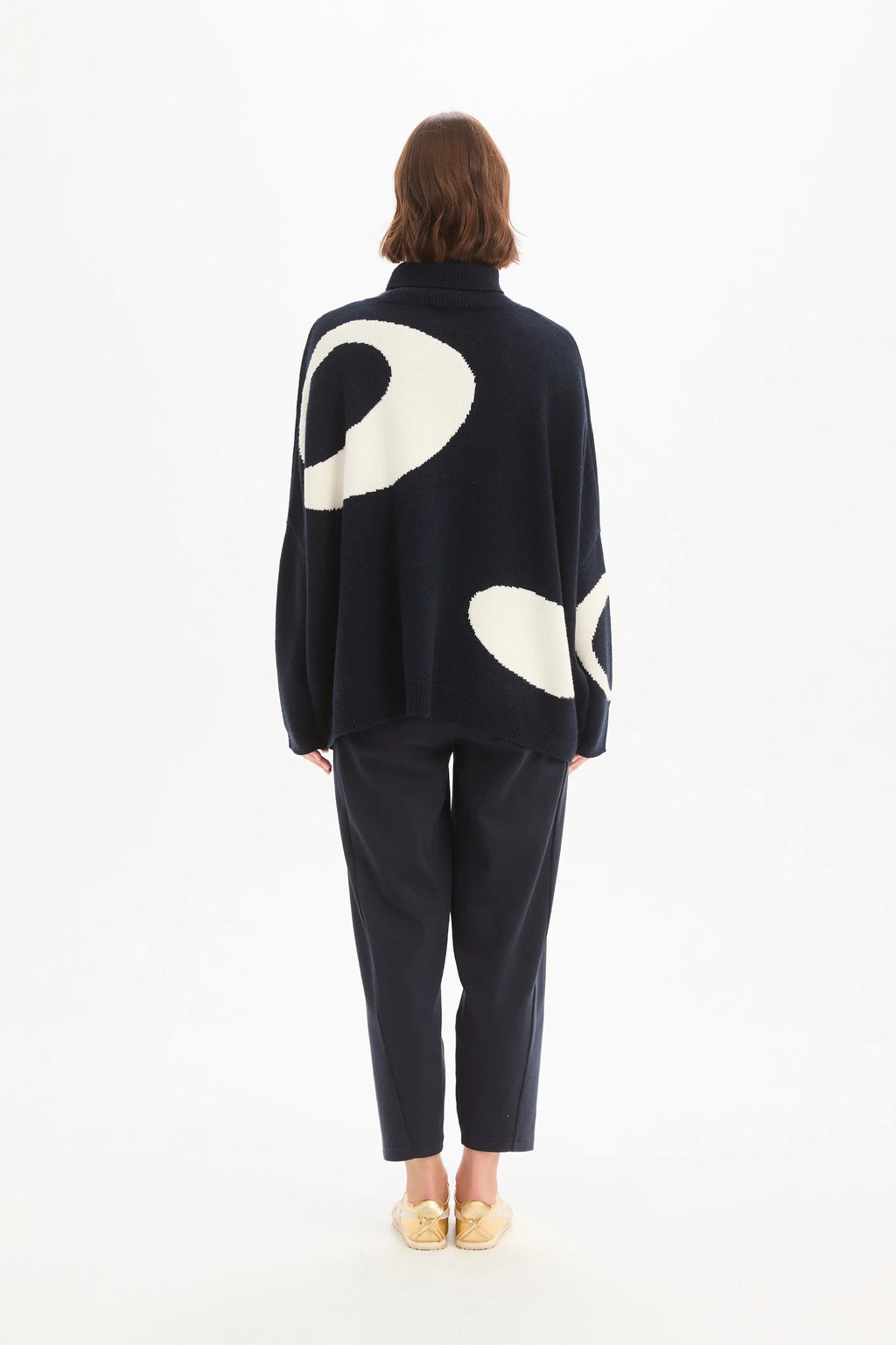 RETRO CIRCLE PRINT KNIT