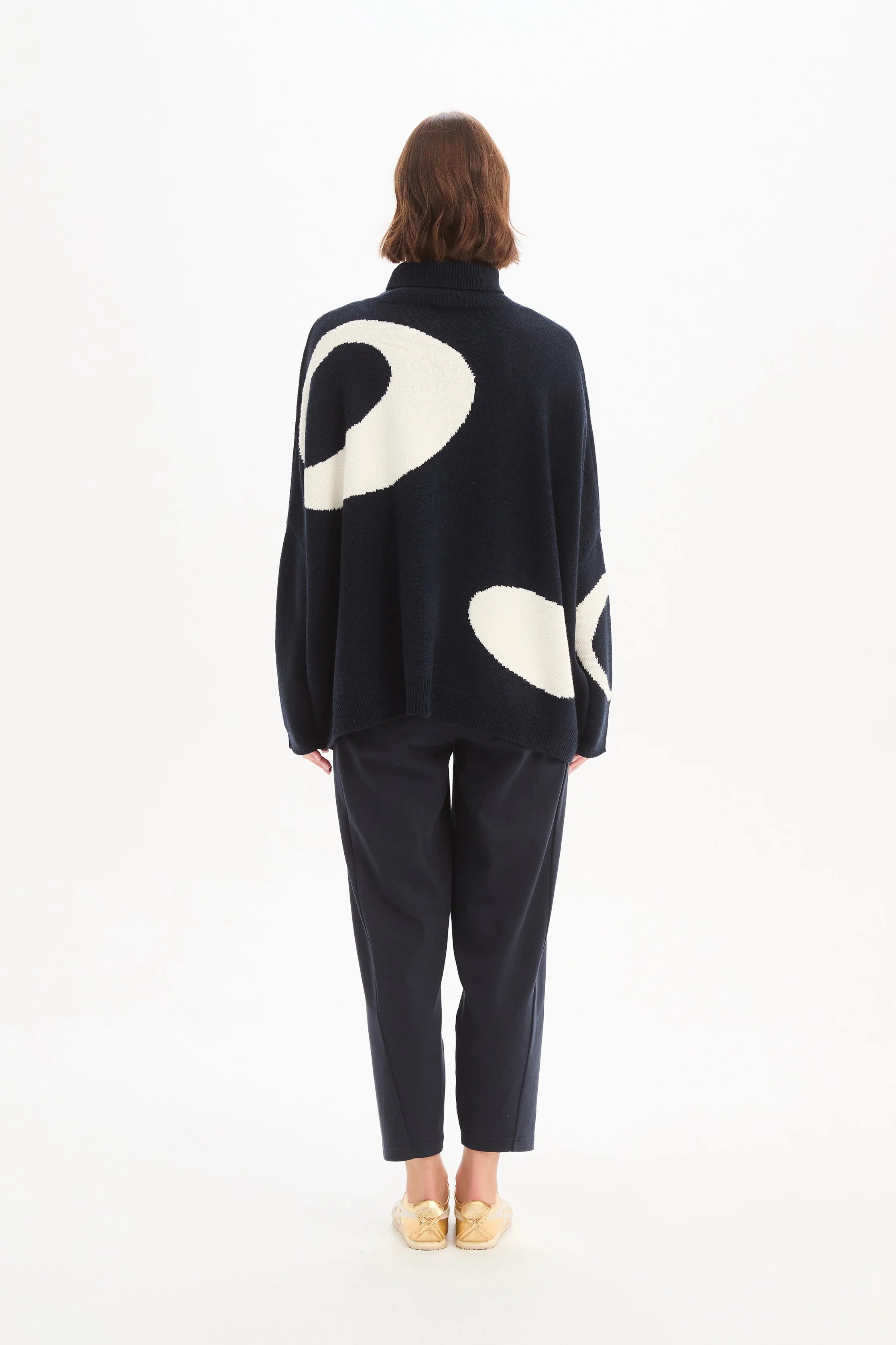 RETRO CIRCLE PRINT KNIT