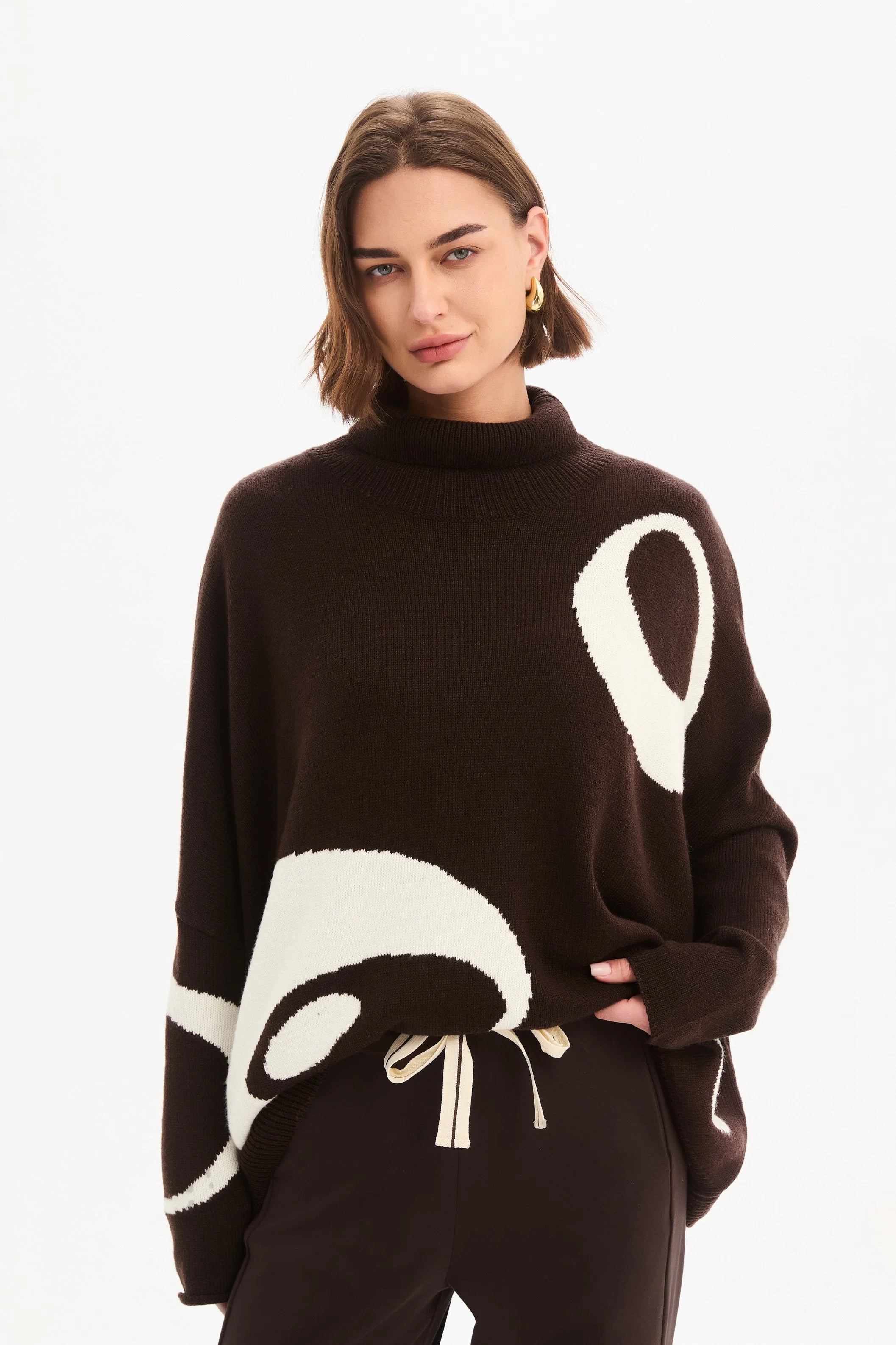 RETRO CIRCLE PRINT KNIT