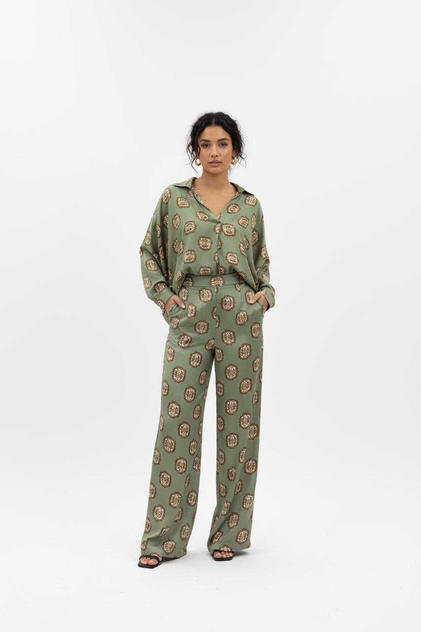 TWO PIECE SILKEN SET