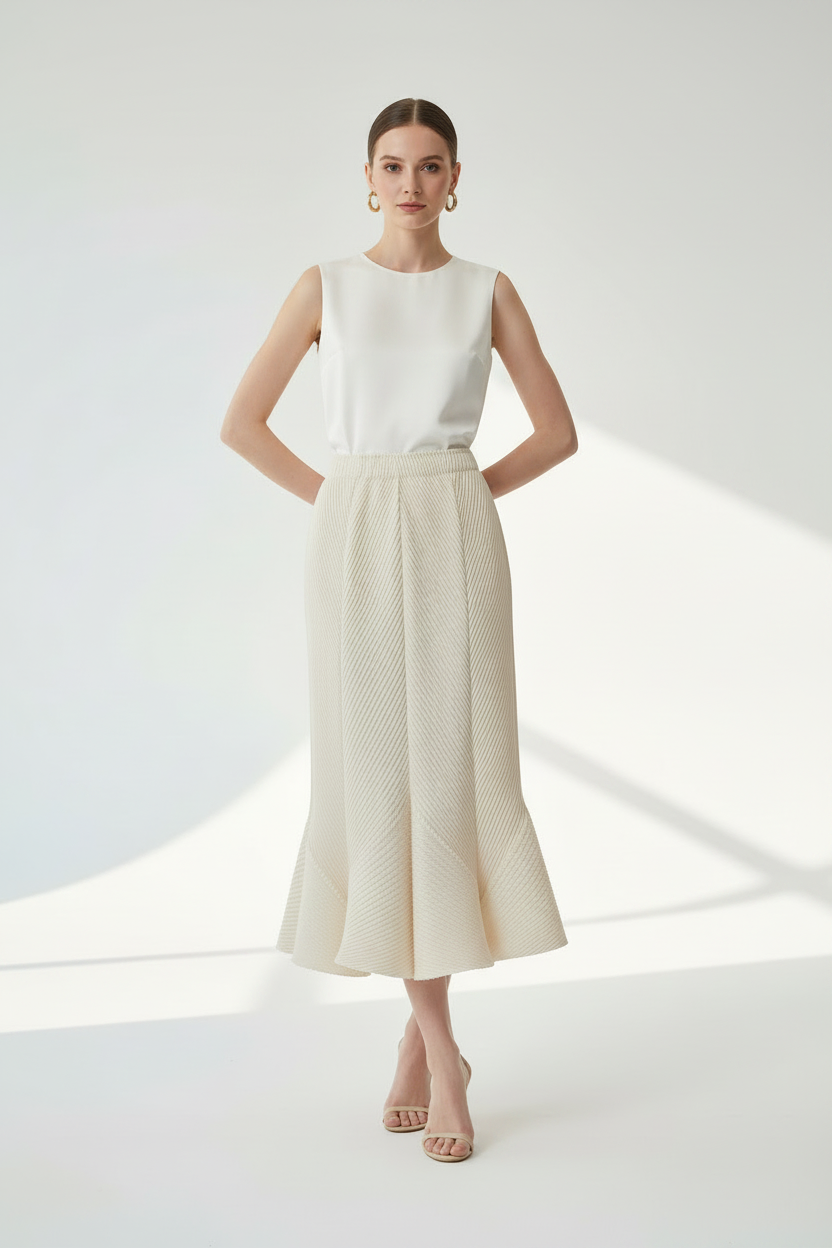 Anna Skirt - Front with Sleeveless Top