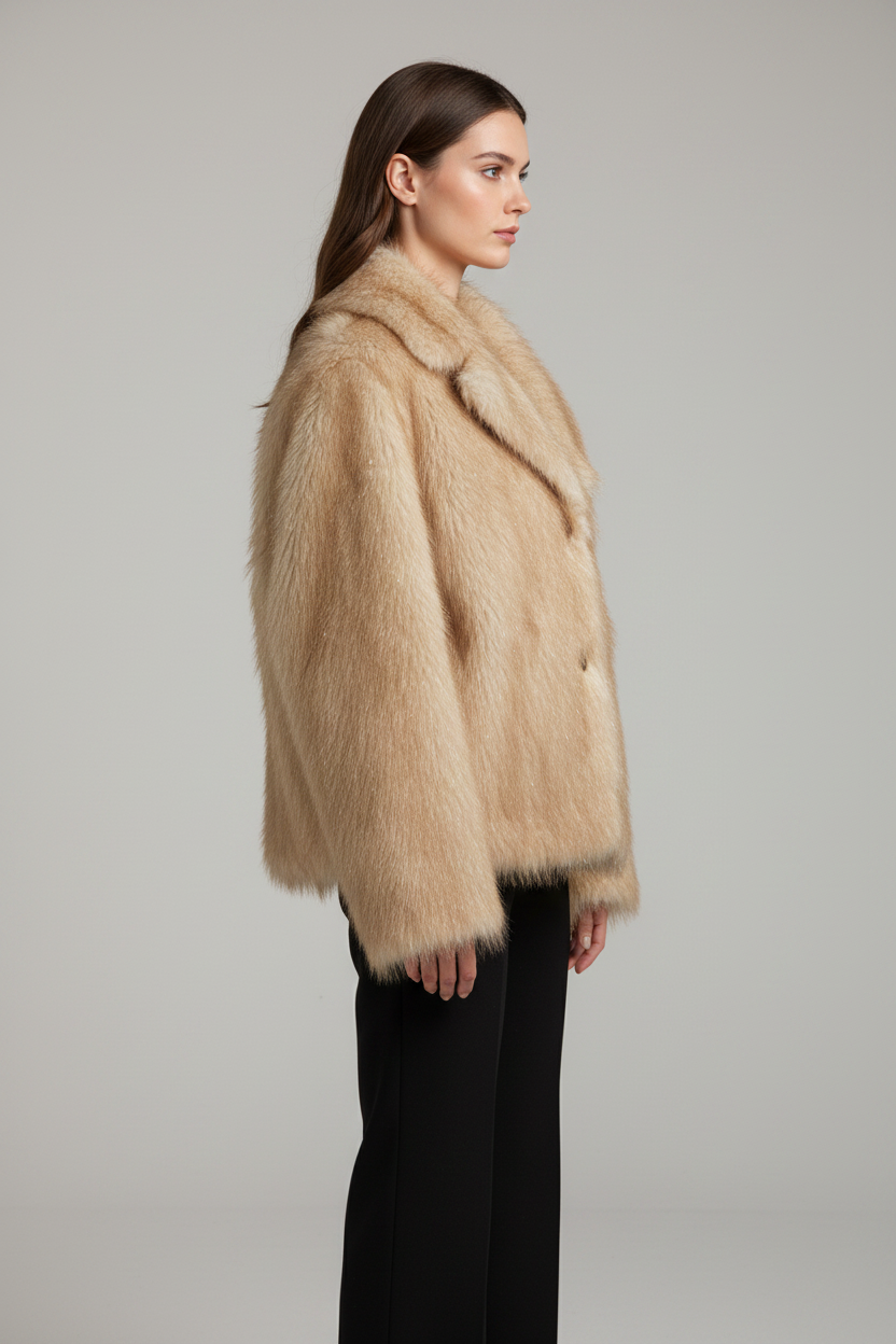 Beige Faux Fur - Lateral