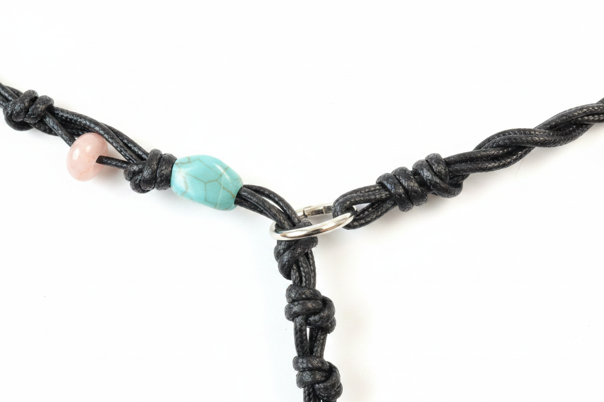 Black Gemstone Belt Detail