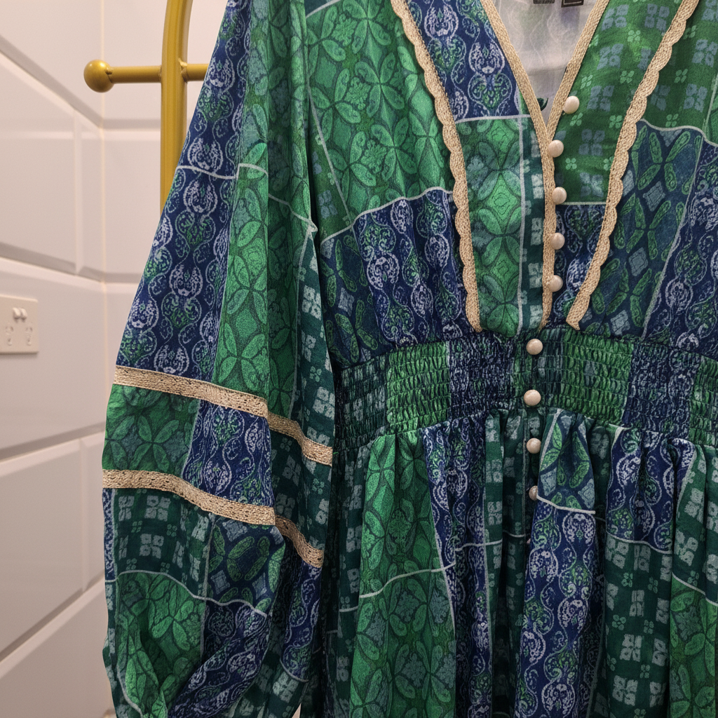 BOHO CHIC PATCHWORK MAXI DRESS