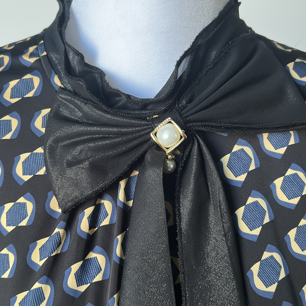 Bow Neckline Close-Up