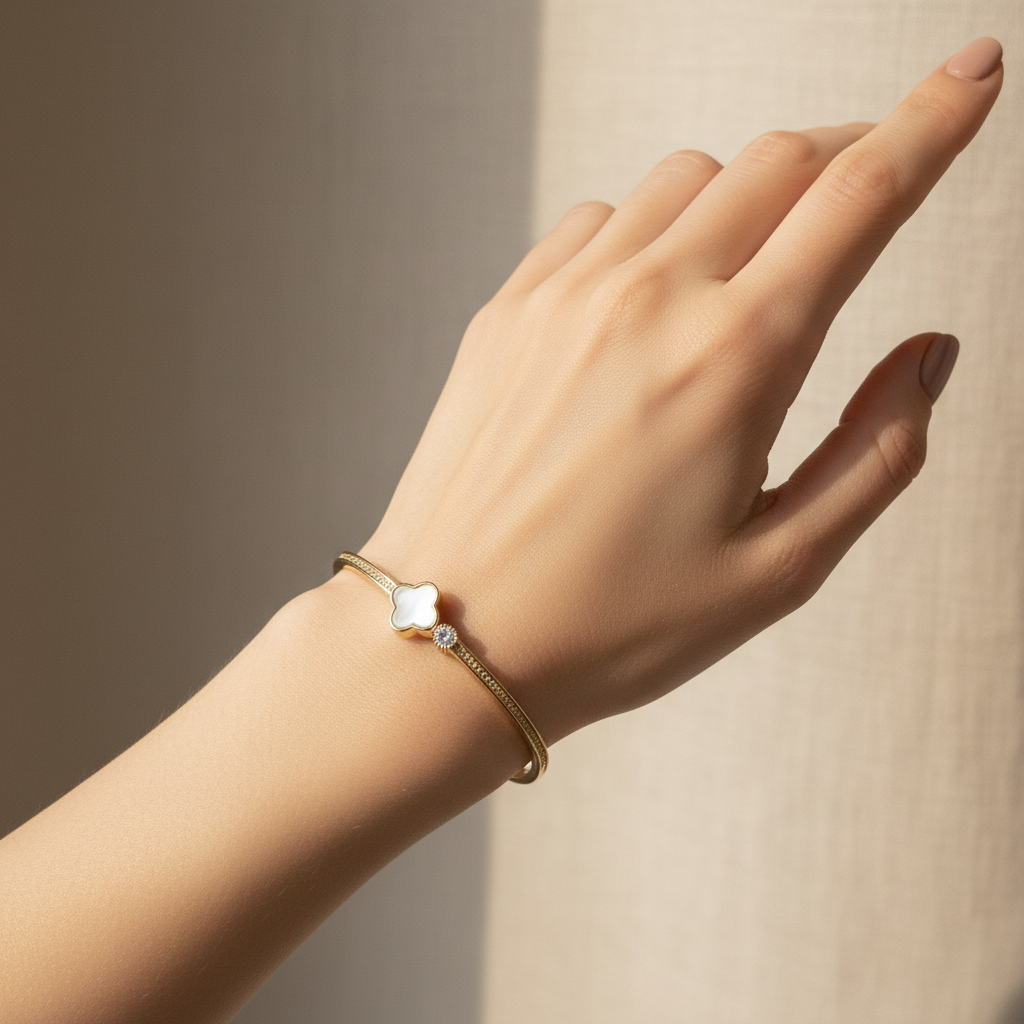 Bracelet on model neutral background
