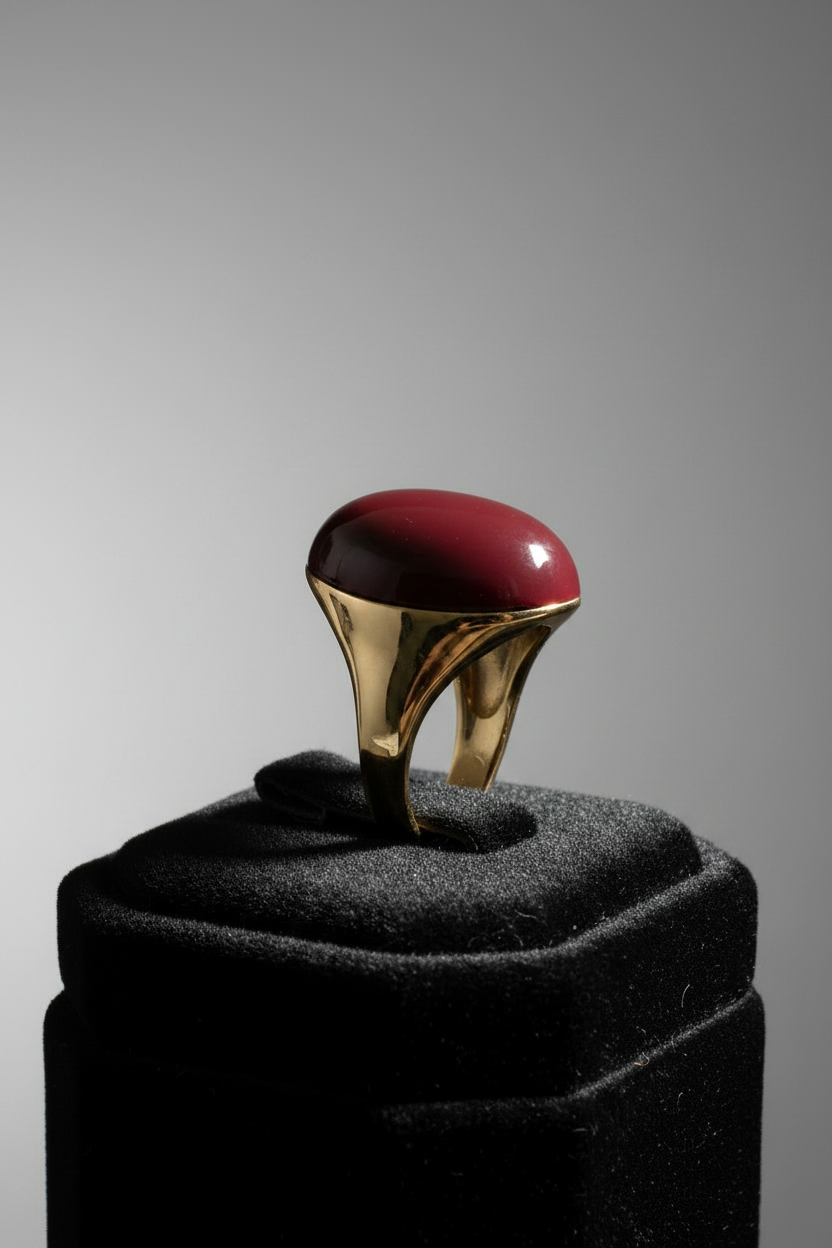 Burgundy dome ring light background