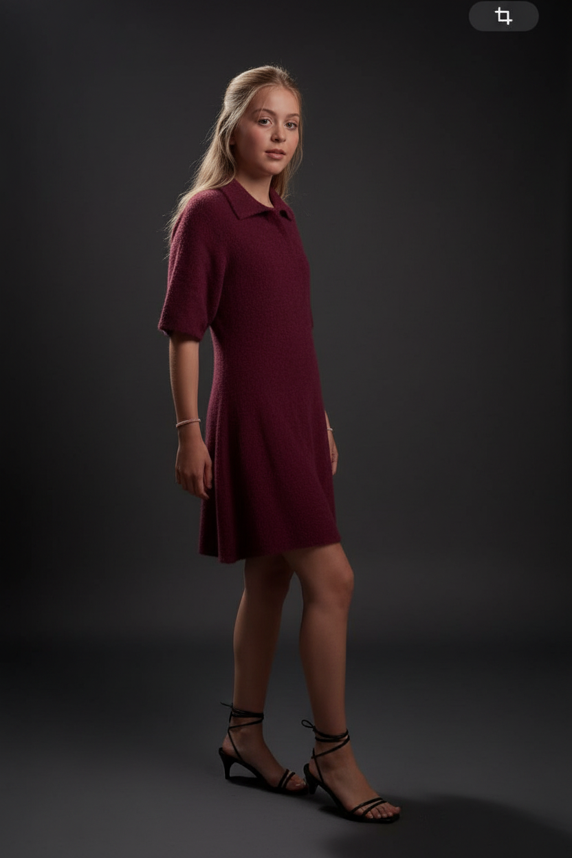 Burgundy Dress - Dark Studio