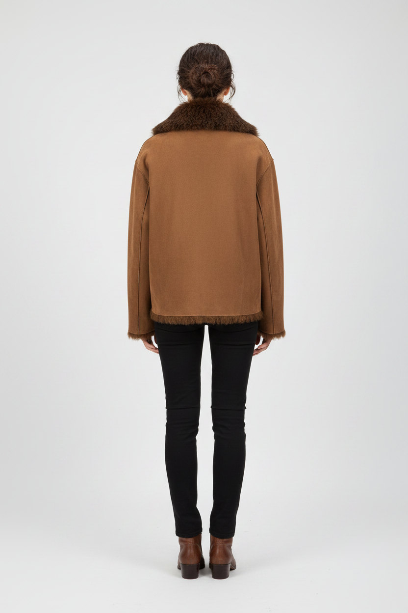 Camel Suede Jacket - Costas