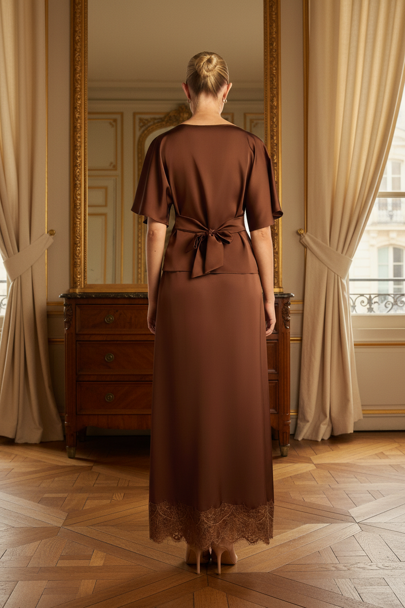 Cape Satin Set - Costas Saia Original
