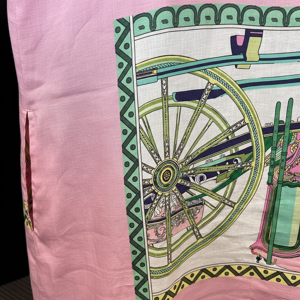 Carriage Print Dress – Detail