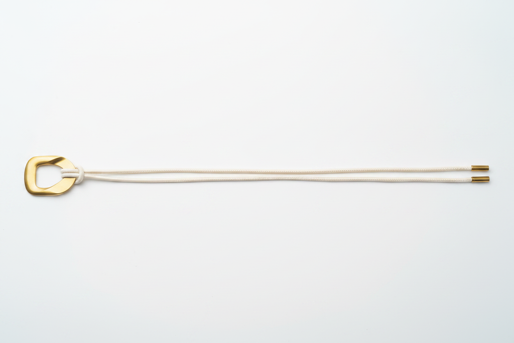 Cream Rope Belt - Full Length Straight