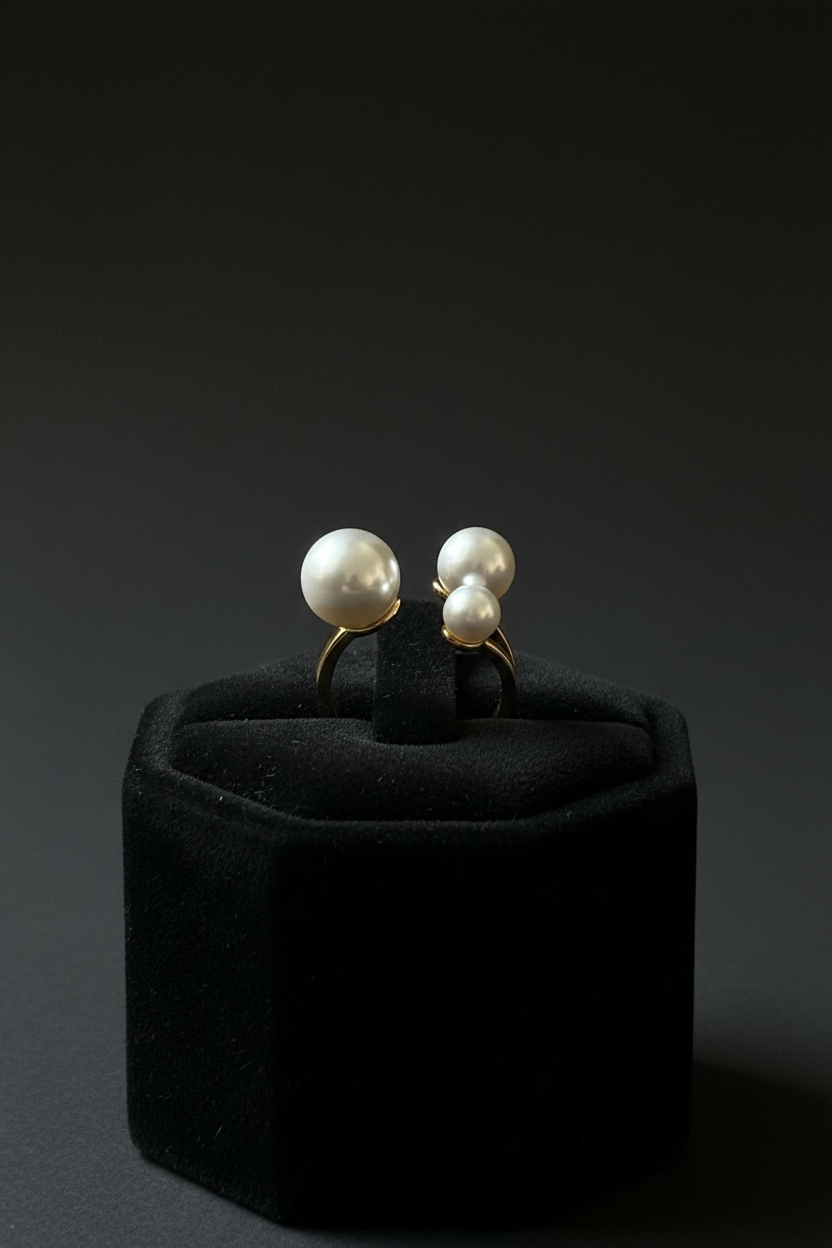 Display shot pearl ring
