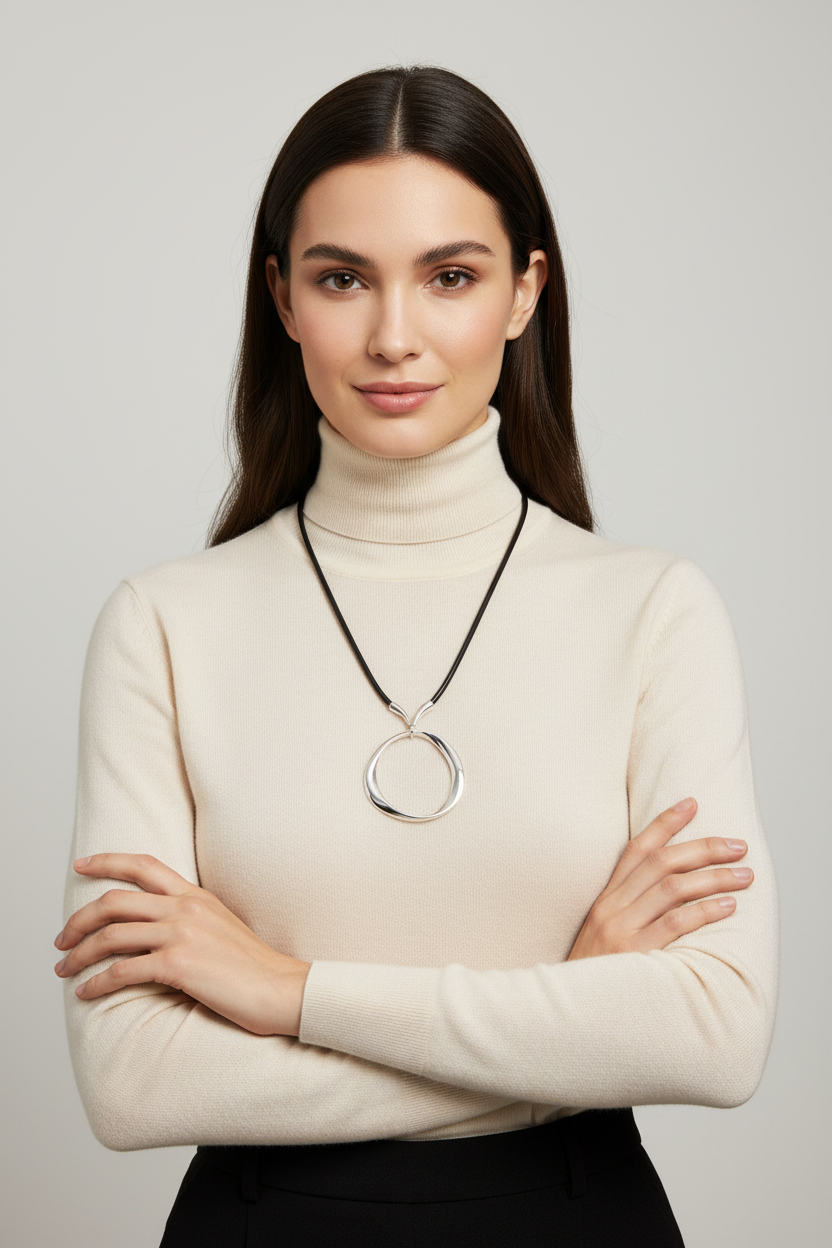 Eclipse Hoop Pendant Necklace – Smaller Still