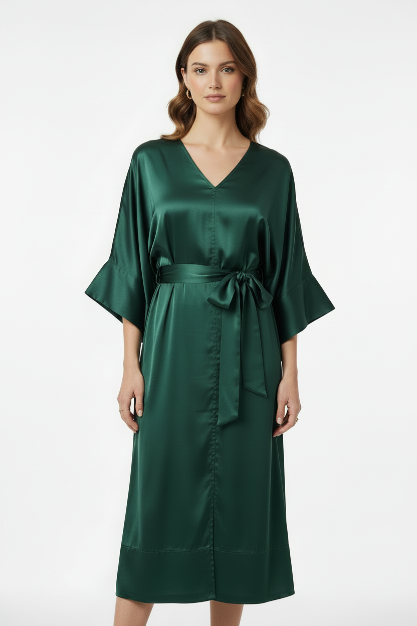 Emerald Satin - Front Folded Cuff
