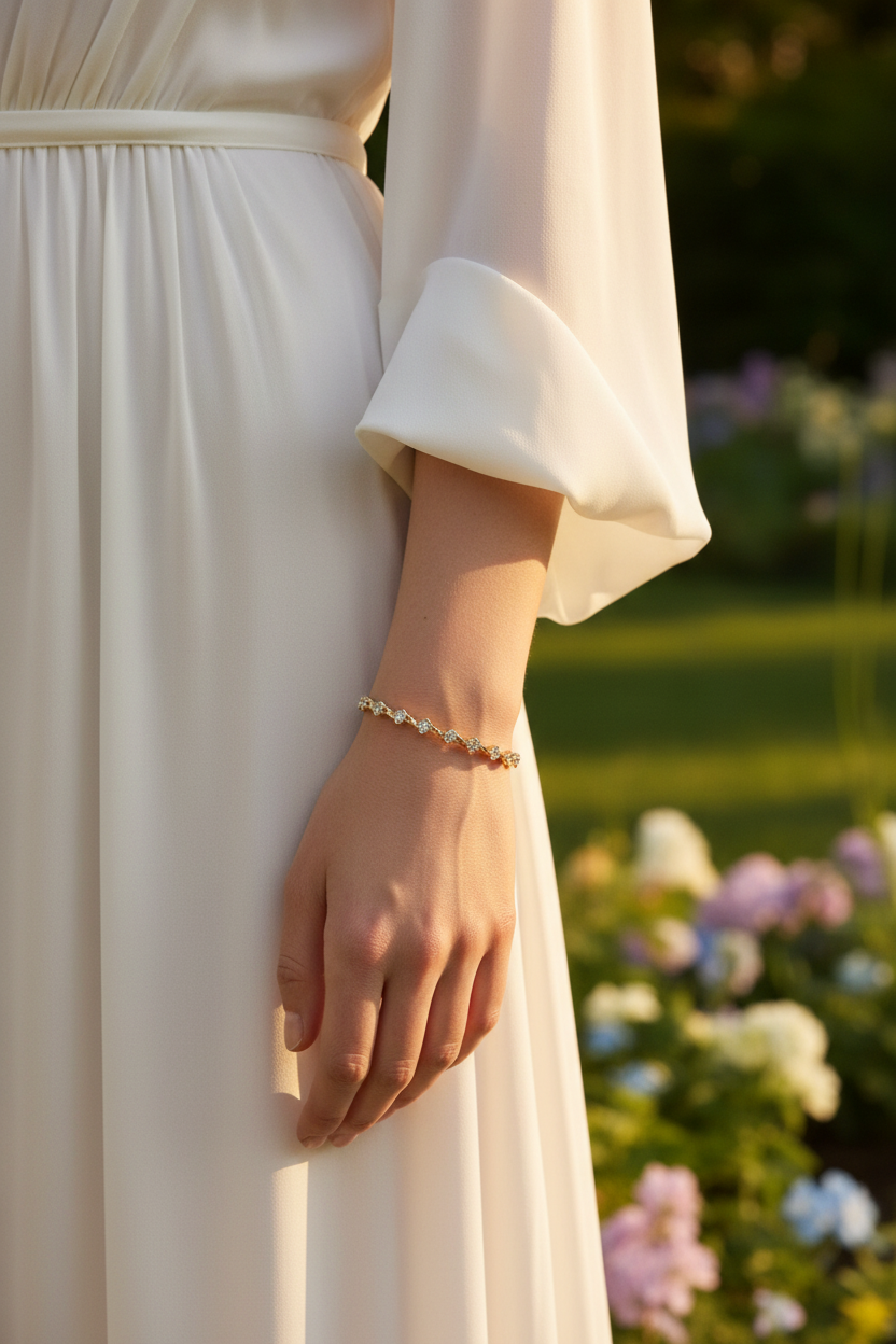 Flow gold bracelet outdoor