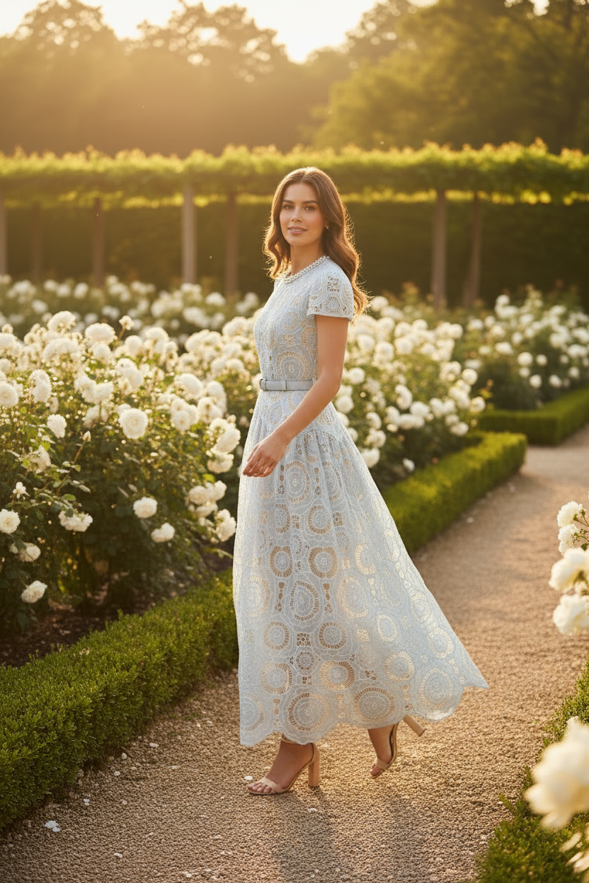 Gia Lace Blue Dress – Lifestyle