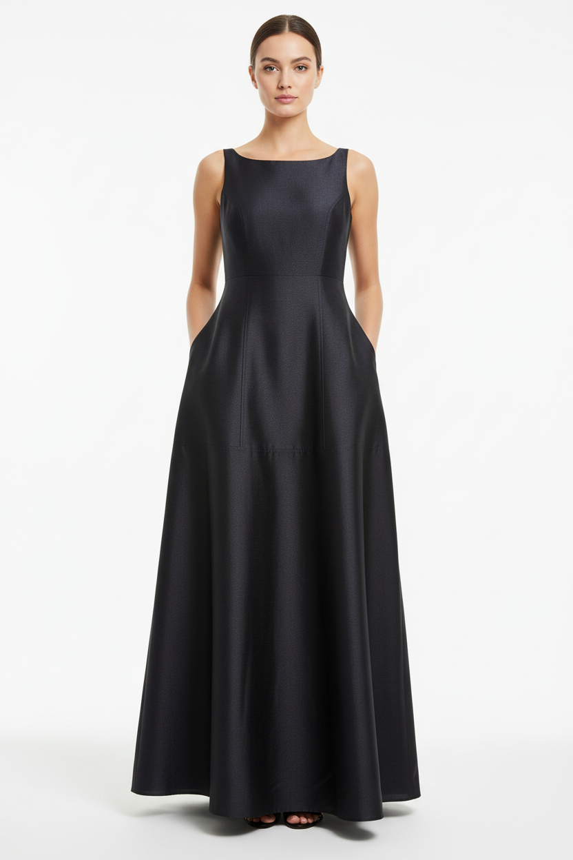 Hands in Pockets - Black Lily Dress