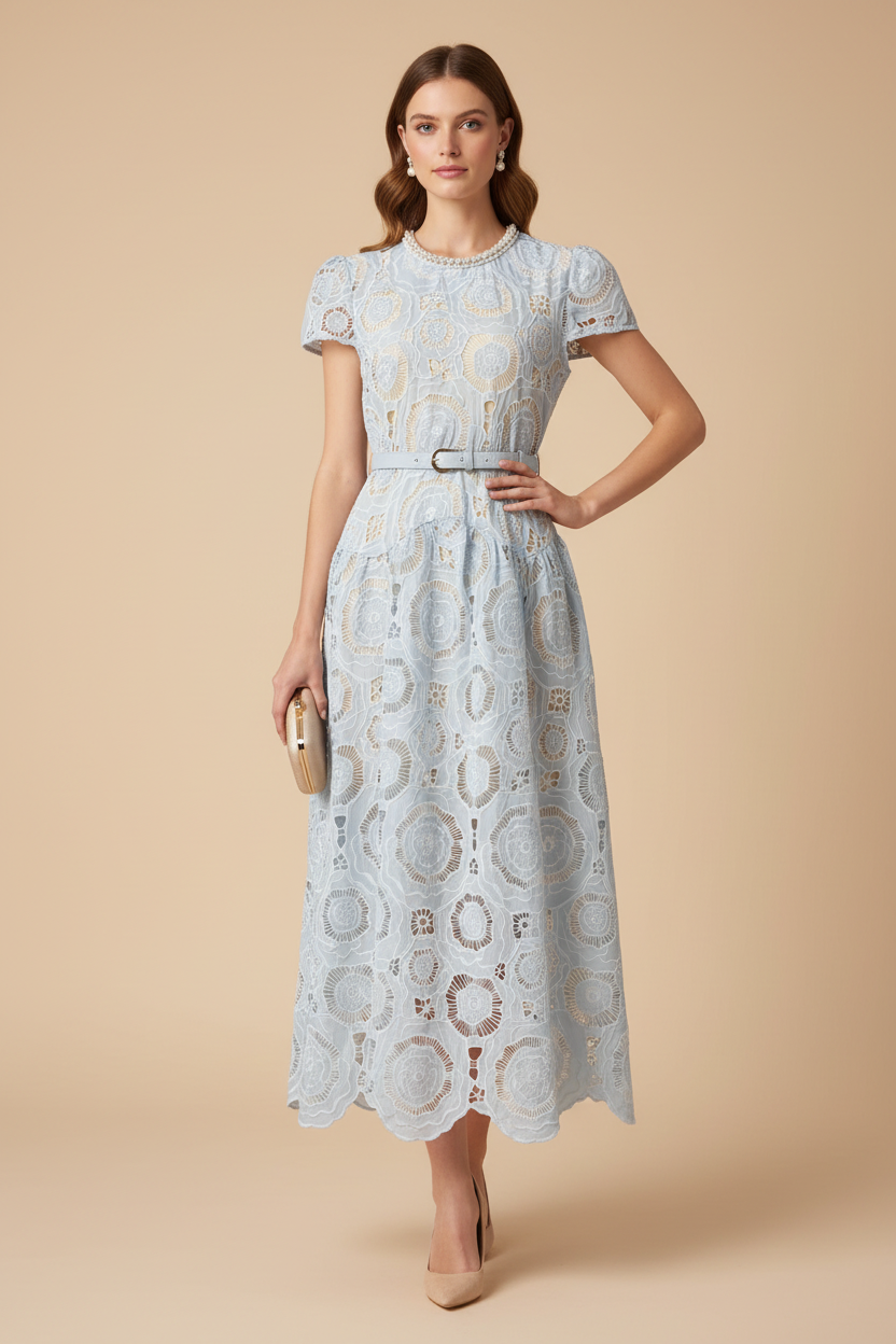 Ice Blue Lace Dress – Editorial