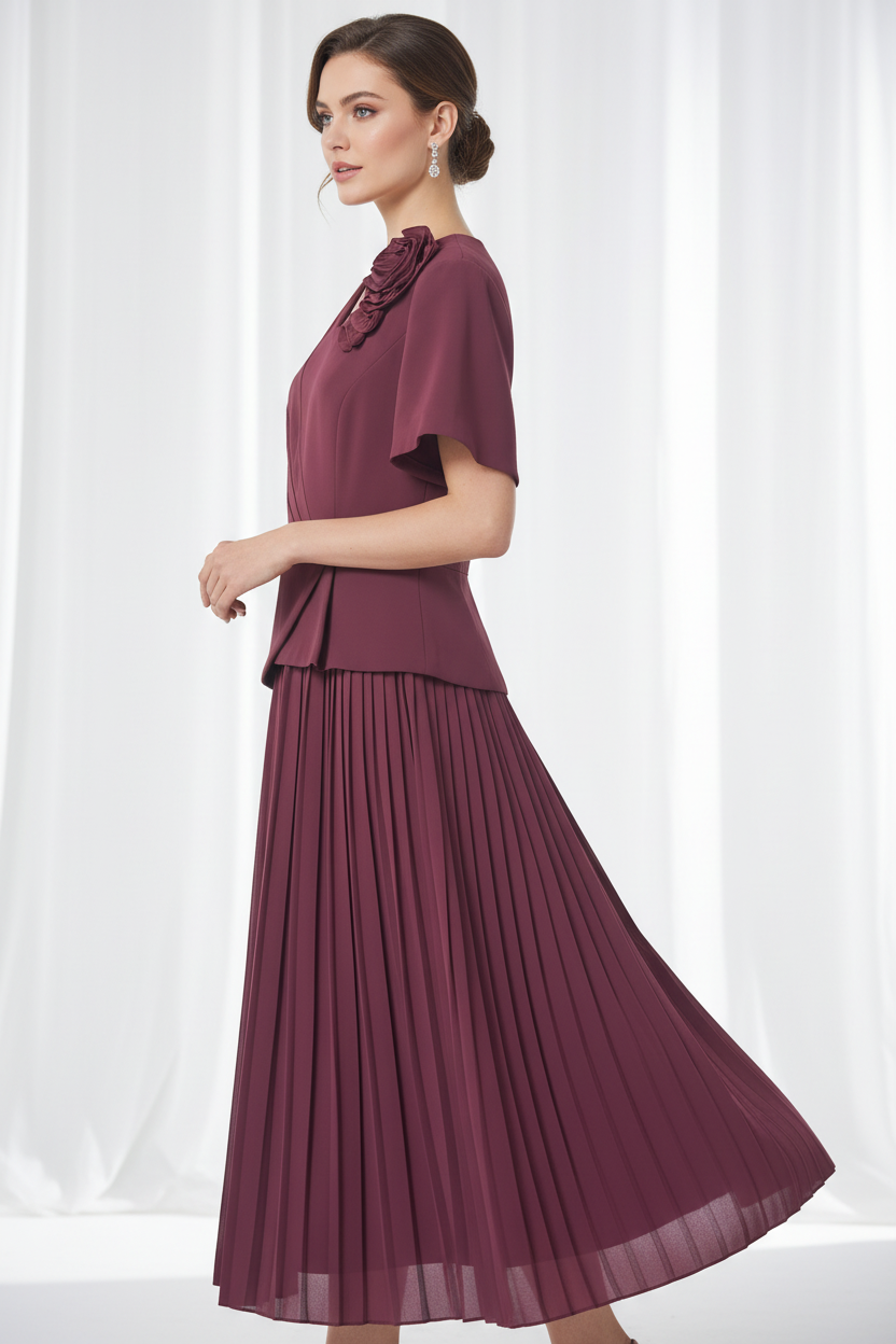 Mila Mauve Dress - Side View
