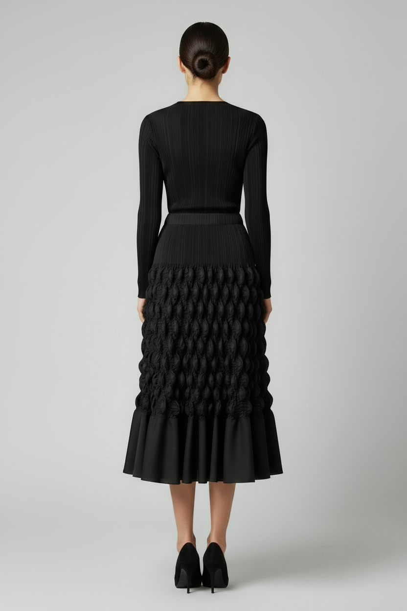 Isla Black Gum Skirt - Back View