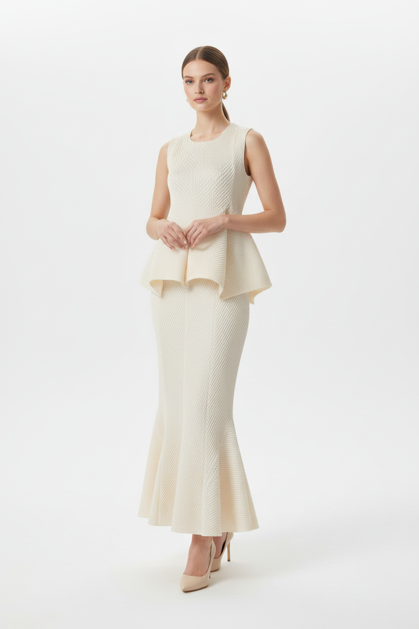 Anna Ivory Set - Top and Skirt
