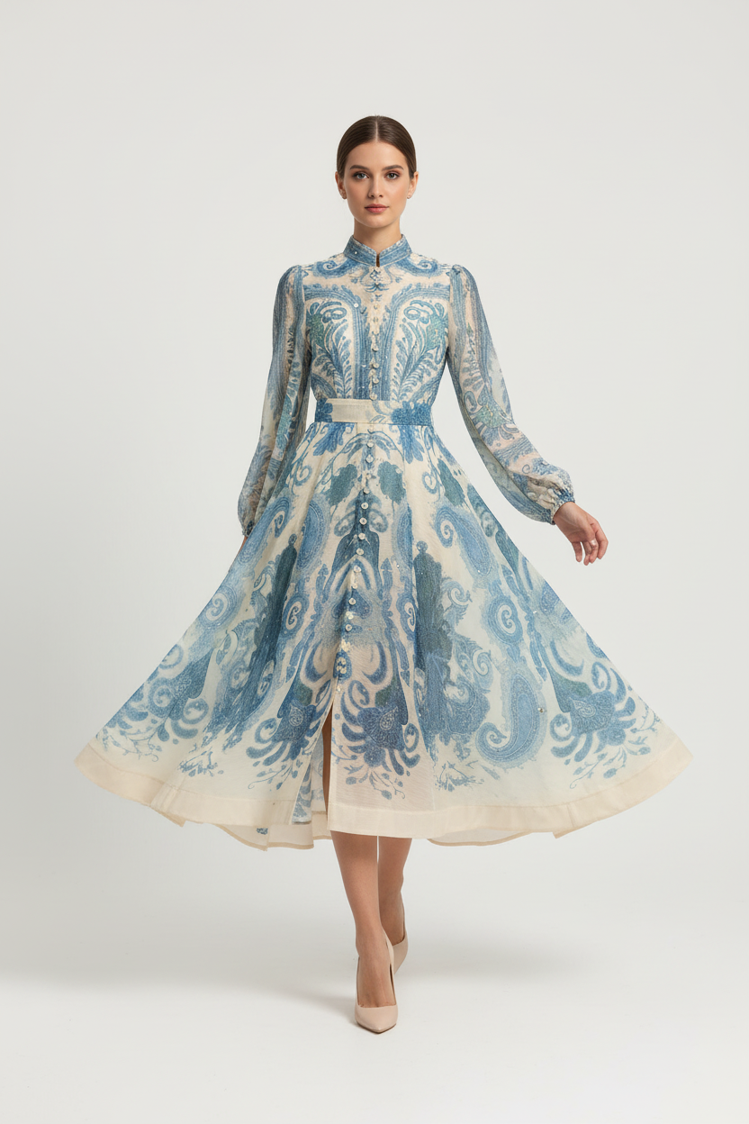 IMPERIAL CRYSTAL MIDI DRESS