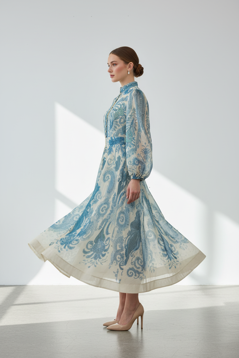 IMPERIAL CRYSTAL MIDI DRESS