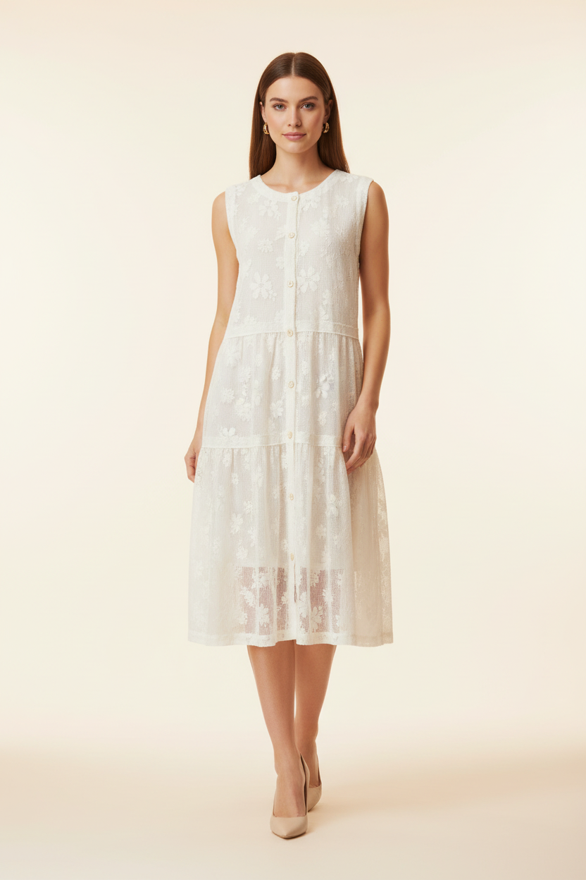 Ivory Lace Dress – Front