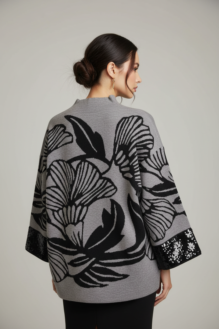 Knit Cinza - Costas