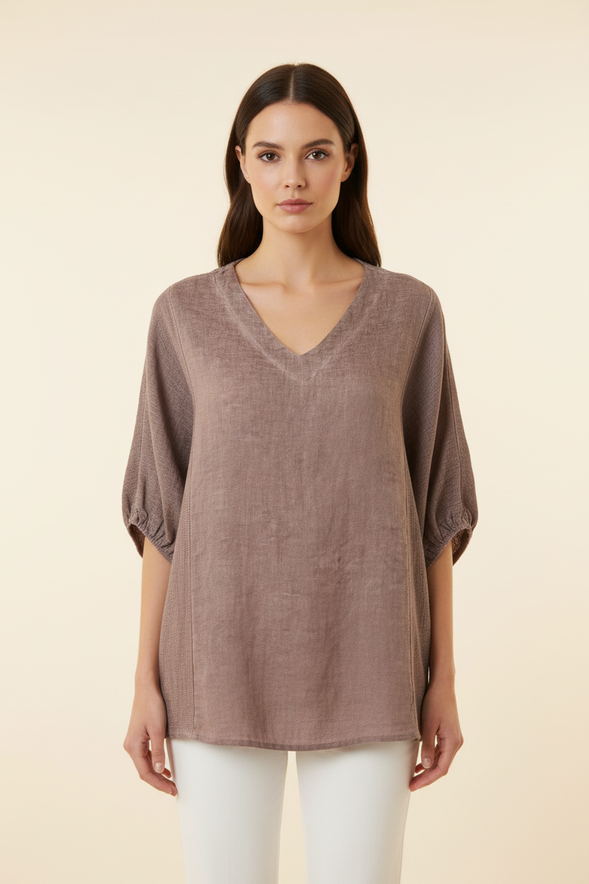 Lucy Top Mocha – Front
