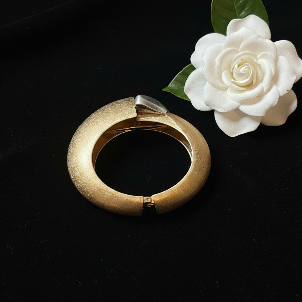 Luna gold cuff flat lay