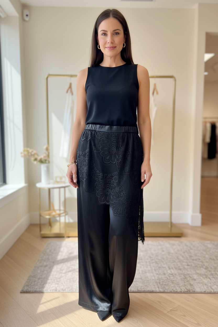 Luna Pants lifestyle image with model