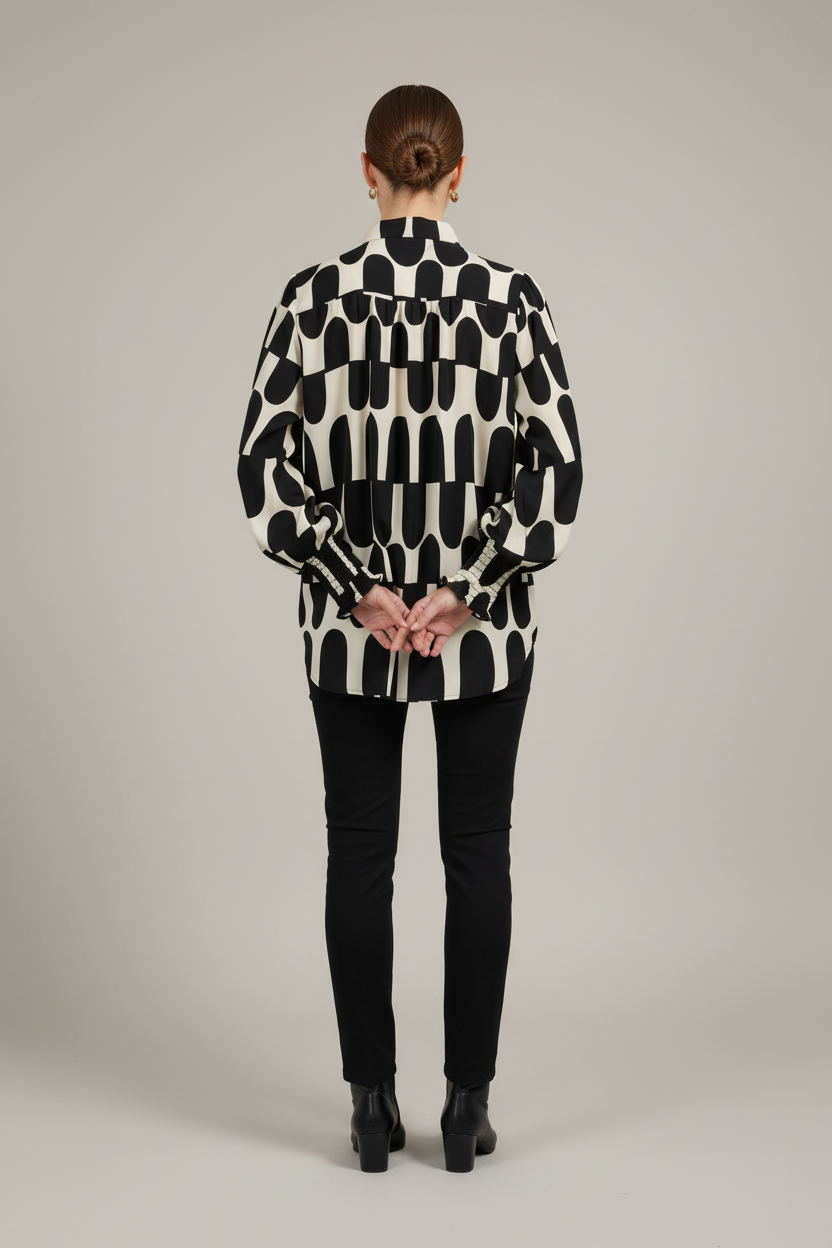 Oval Print Blk - Costas