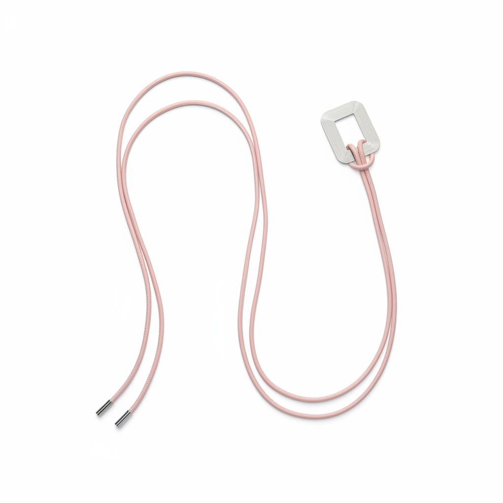 Pink Rope Belt - White Background