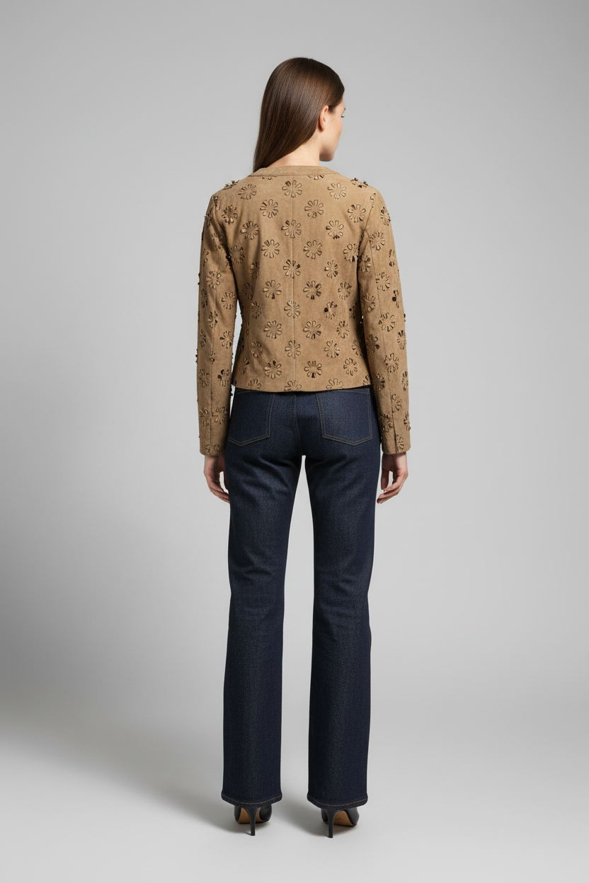 CAMEL SUEDE JACKET