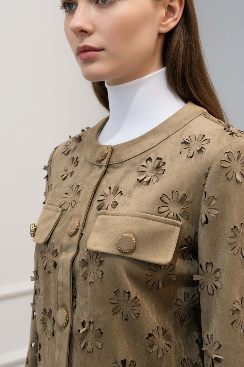 CAMEL SUEDE JACKET