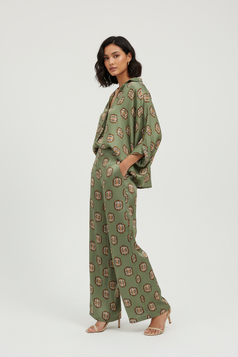 TWO PIECE SILKEN SET