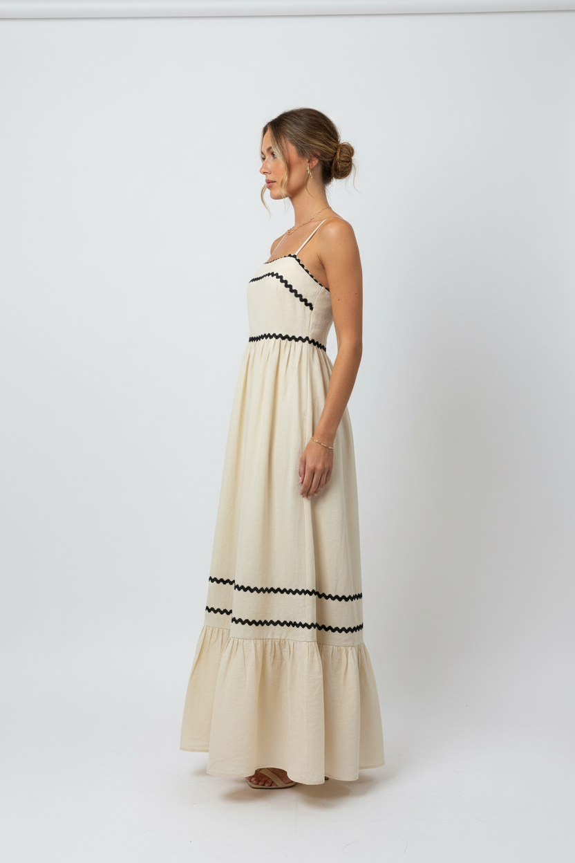 Vestido Zig-zag - Lateral com Modelo