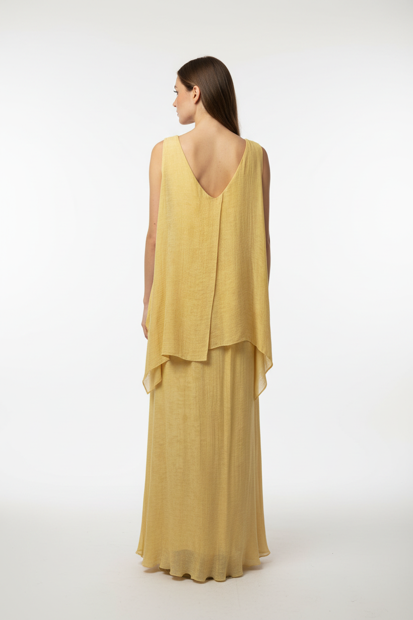 Yellow Linen Set – Back